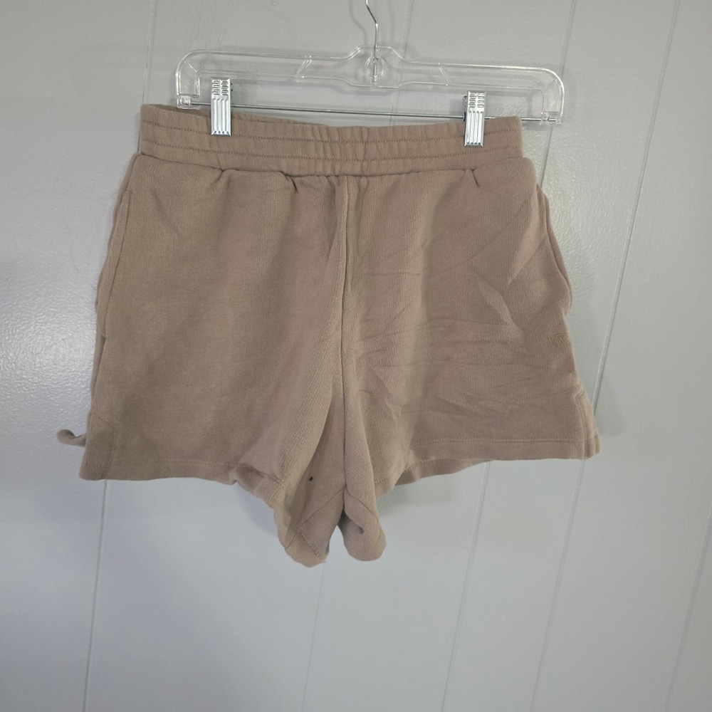 Vans ComfyCush Sweats Shorts Womens Small Tan Good Elastic Waist‎ Fleece Pocket